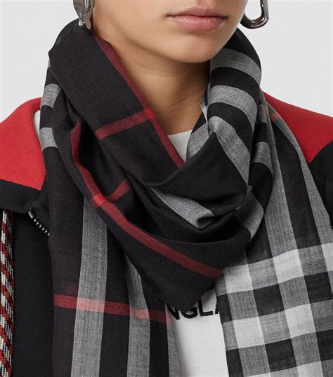 check wool scarf burberry